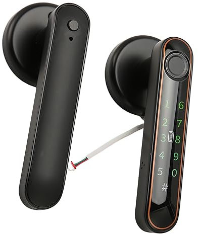 Serrure de Porte Intelligente à Digitales, Serrure D'entrée sans clé avec Poignée, Carte IC de Verrouillage Biométrique, Application, clé, Code, Serrure Intelligente