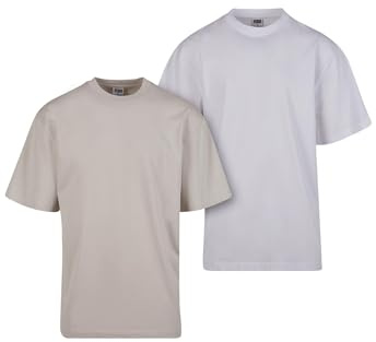 Urban Classics Men's Tb006a-Tall Tee 2-Pack T-Shirt, Cloud+White, XXL