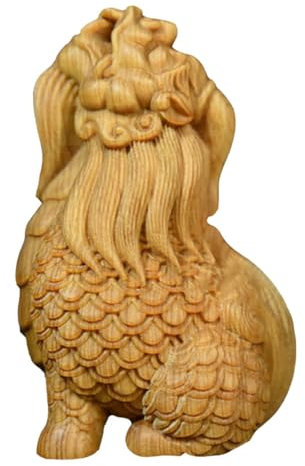 Abaodam Wangtianhou-Verzierung Kleine Löwenfigur als Dekoration Löwengartenskulpturen Wohnkultur Ornament Löwendekor kleine Desktop-Dekoration Haushalt Statue Spielzeug schmücken Thuja