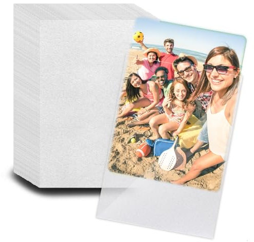 100Stück Card Sleeves,Sammelkarten Hüllen,66X92mm Sleeves Kartenhüllen,Rückseite Matt Gefrostet,Soft Penny Kartenfolien Kartenhüllen Hüllen,Karten Hüllen für Kartensammlungen(Transparente Farbe)