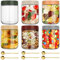 TEGOVE 6pcs Tarros de Cristal de 500ml,Tarros de Cristal con Tapa,Frascos de Vidrio,Tarros de Cristal Herméticos con 6 Cucharas Doradas para Avena,Pudín,Mermelada,Ensalada,Yogur