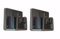 WCS-SHOP® Supporto Compatibile Telepass Compatibile MooneyGo Clip adesiva - 2 pezzi (Nero quadrato)
