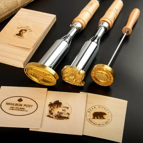 Custom Wood Burning Stamp for Woodworking, Wedding Branding Iron for Wood, Personalized Branding Iron for Grill BBQ Burger Meat Steak Leather, Custom Logo Stamp