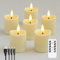 Zevanor Wiederaufladbare flammenlose Fernbedienung 5cm x6cm Teelicht LED-Kerzen, flackernde Kunststoff Elfenbein Timerfunktion Packung von 6 Votiv Teelicht Kerzen mit Ladekabel