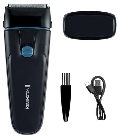 Remington Elektrischer Folienrasierer F1 (Pop-Up-Trimmer, 30 Minuten Nutzung, abnehmbare, waschbare Klingen, kabellos, USB-C wiederaufladbar, 100% wasserdicht) F1000