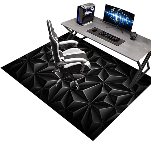 Tappeto Sedia Gaming 60 x 70 cm, Tappeto Sedia Ufficio, Tappeto Salvapavimento Antiscivolo, Tappeto per Sedia con Ruote, Tappetino per Sedia da Scrivania, Tappetino Protettivo per Pavimenti Duri