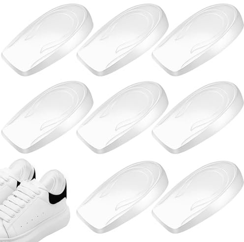 4 Paire Talonnette Silicone, Talonnette Gel Silicone 1cm, pour la Plupart des Types de Chaussures de Sport, Bottes, Chaussures Hautes et Chaussures de Tennis