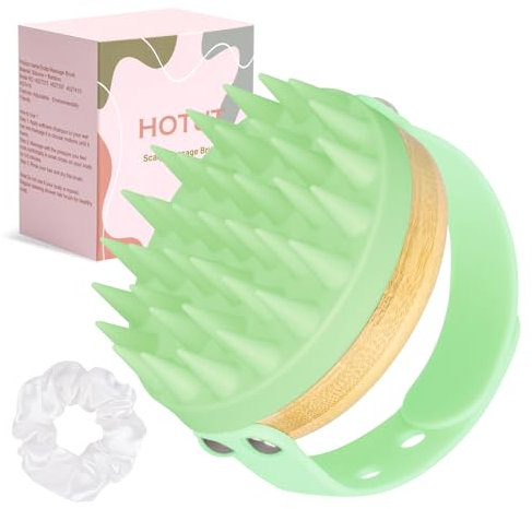 HOTUT Massaggiatore Capelli in Silicone, Spazzola Massaggio Cuoio Capelluto, Spazzola Cuoio Capelluto in Silicone Morbido, Scalp Massager per Shampoo e Massaggio Testa, Massaggiatore Cuoio Capelluto