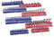 VEVOR Magnetic Socket Organizer Set, 8PCS Socket Holder, 1/4'', 3/8'' & 1/2'' Metric SAE Socket Trays with Clear Labels, Hold up to 199PCS Standard & Deep Sockets, Blaue & Red (Sockets Not Included)