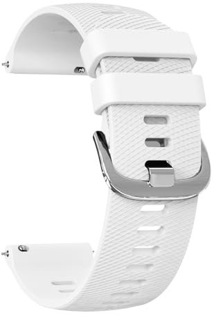 Oumida Cinturino Per Amazfit GTS 2 Mini /4 Mini/GTS 3, 20mm Cinturini Sportivo Silicone per Amazfit Bip 3/Bip u Pro/Bip S Lite,Bianco