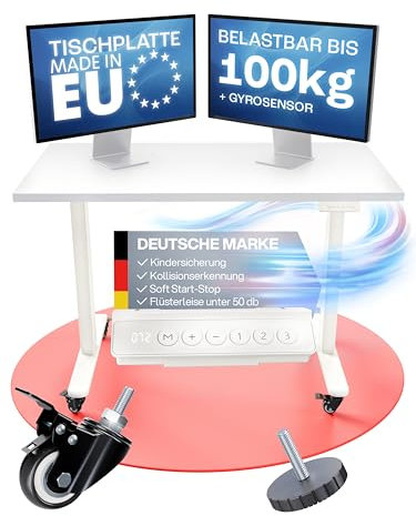 WINTONCOVE Höhenverstellbarer Schreibtisch elektrisch 160x80cm [Zertifiziert] Stabiler elektrischer Schreibtisch | höhenverstellbar elektrisch mit Dual-Motor & sauberem Kabel-Versteck