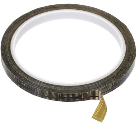 PATIKIL Antistatisches Klebeband, 2,36 Mil dick, 5/16 Zoll x 39 Yards Leitfähiges Klebeband mit leitfähigem Klebstoffraster ESD für Leiterplatte Laptop Mobiltelefon Schwarz/Gelb