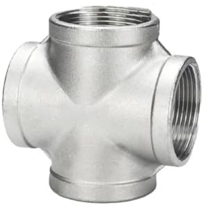 Générique Raccord de tuyau d'eau et de chauffage à filetage interne à quatre voies en acier inoxydable 304, 4 points 6 poi 1/2(316,3/8)