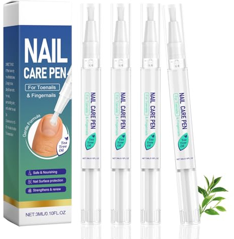 4PCS Mullend Nail Repair Pen, Fungal Nail for Toenails & Fingernails, Natural Ingredients Nail Care Serum, Strengthener Nail Solution for Damaged, Discoloured & Brittle Nails