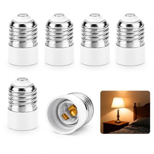 PaYuanRaoTi 6PCS E27 vers E14 Adaptateur Pour Douille De Lampe, A-daptateur Ampoule E14 Vers E27 Pour Plafond Et Luminaire, A-daptateur Douille Ampoule Pour Éclairage Domestique