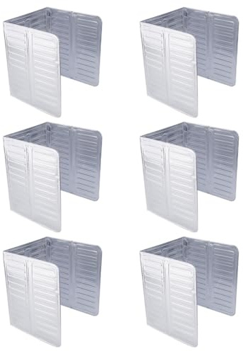 BATHVEVE 6Pcs Aluminum Foil Oil Splash Guard Kitchen Splash Screens Heat-Resistant Oil-Proof Baffles for Stove Cooking Protection Household Kitchen Accessories