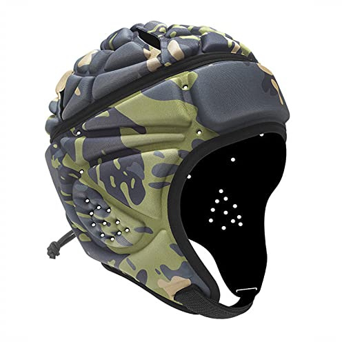 Torwarthelm Einstellbarer Sport Fußball Rugby Helm Spielhelm Kopfschutz Hut Weich Gepolsterte Kopfbedeckung Schutzhelm Surf Flag Football Helm Jugend Kinder Erwachsene