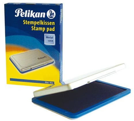 Stempelkissen 1 9x16cm blau * PEL 331124 Metallgehäuse