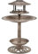 Vogeltränke Vogelhotel Vogelfutterhaus Vogelhaus Vogelbad solar led bronze 105cm