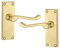 5 Sets Polished Brass Victorian Scroll Door Handles - Handlestore