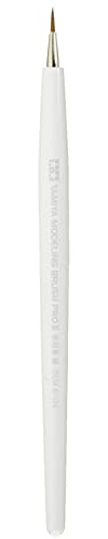 TAMIYA 87174 Pro II Point Fine (1) Brush, Making, Craft Tools, Model Building Accessories, Animal Hair, White