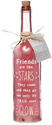 Light-Up LED Friends Are Like Stars Glass Starlight Bottle Gift | Cute Friendship Gifts For Women | Special & Sentimental Best Friend Presents For Women On Birthday & Christmas