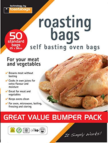Toastabags, Sachets à rôtir 25 x 38 cm Standard (Lot de 100), Transparents