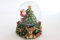 Gisela Graham Santa with Christmas Tree Led Light up ,Resin and Glass Snow Dome