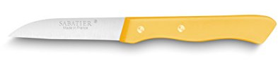 Sabatier - Set de 6 couteaux Office Stylet SERIE 197-7 cm | Fabriqué en France, Lame Inox et Rivets en Laiton, Parfait pour les Tâches de Précision comme Eplucher