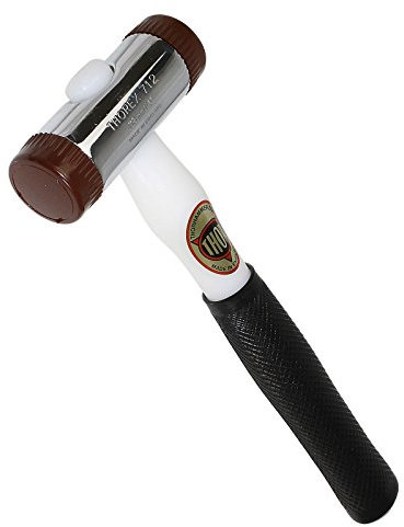 Brown/Brown Thor Glazing Hammer Soft/Medium/Hard Nylon Face 38mm UPVC Window Bead Mallet THO712