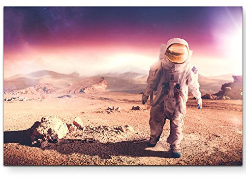 Paul Sinus Art Leinwandbilder | Bilder Leinwand 120x80cm Astronaut im Weltall