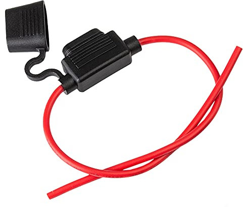 ECENCE 1 pcs Portafusibles impermeables estándar para coche, barco, camión, moto y caravana - Soporte para fusibles planos, 14AWG