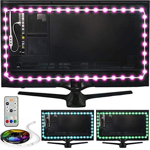 Luminoodle USB Bias Lighting - Ambient Home Theater Light, LED Backlight Strip - 6500K Accent Lighting to Reduce Eye Strain, Improve Contrast … (XX-Large Pro (5 meter), Multi-colored)