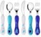 Lehoo Castle Childrens Cutlery, 6 Pcs Toddler Cutlery Set Stainless Steel, Includes 2 x Childrens Forks/Knives/Spoons, Kids Knife and Fork Sets (Ocean Animals)