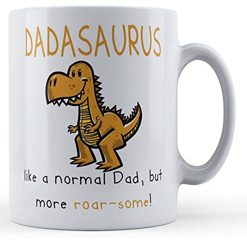 Father Fox - Dadasaurus. Like Normal Dad, But Roar Some - Dinosaur Father's Gift Mug, Ceramic, 11fl.oz.