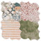 Casa Moro Marokkanische Fliesen Risha Patchwork 45x45 cm 1m² mit Arabesque Form Betonoptik | Orientalische Keramikfliesen für Boden & Wand | FL2130