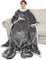 Catalonia Classy Flauschig Decke mit Ärmeln und Fußtasche Warm Geschenk für Frauen Herren Weihnachten, Flauschige Sherpa Kuscheldecke mit Ärmeln, Wohndecke zum Anziehen Erwachsene, 190 x 135 cm Grau
