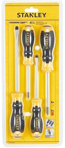 Juego de 4 destornilladores Cushion Grip: Plana y Phillips