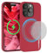 EAZY CASE - Silikonhülle für iPhone 14 Pro Hülle mit MagSafe Silikon Case Rot weich stoßfeste Handyhülle iPhone 14 Pro Schutzhülle mit Kameraschutz Dünn Premium Schutz Cover Phone Bumper Rot Beere