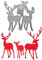 Weihnachts-Elch-Hirsch-Metall-Stanzformen, Prägestanzer, Handwerk, Scrapbooking, Vorlage, Karte, J2v1 Schablone