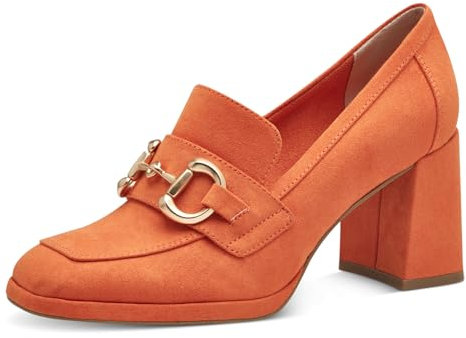 MARCO TOZZI Women's 2-24416-42 Loafers, Orange, 4
