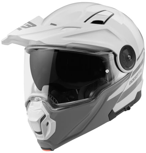 Bogotto FG-102 Duo Fiberglas Klapphelm, weiß, XS