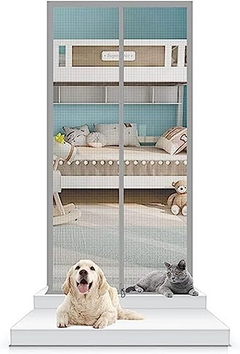 A Prova di Animali Domestici Zanzariera Porta Zanzariera Resistente Ai Gatti-Divisorio Temporaneo in Rete con Cerniera for Impedire Ai Gatti di Scappare-per Soggiorno, Camera da Letto, Cucina, Patio,