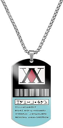 Hunter Hunter Edelstahl Halskette Mit Farbigem Druck Personalisierte Männer Anhänger, Hunter Anime Anhänger (G)