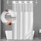 YellyHommy Rideau de douche sans crochet avec doublure à clipser pour salle de bain Blanc gaufré 190,5 x 152,4 cm