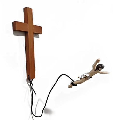 SUMKTO Wand kreuze Bungee Jumping Jesus religiöse Dekoration, Oster Kreuz Dekorationen, Ostern Ambiente dekorative Ornament Wand Dekorationen