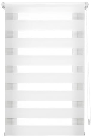 INTERBLIND | Estor Noche y Día - Instalación SIN Herramientas - EasyFix 35x130 (Ancho x Alto) - SIN Taladro 32x125 - Blanco