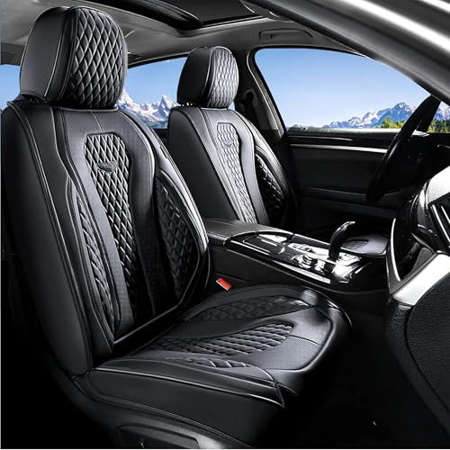 Coverado Autositzbezüge, Sitzbezug Auto vordersitze, Premium Autositzbezüge vorne, Wasserdichtes Leder sitzbezug, Universelle Fit für die meisten Limousinen SUV Pick-up Truck B8839 Seat