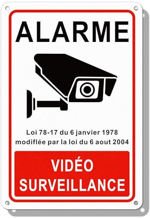 TAKULA 22 * 15CM Panneau Camera Surveillance,Site sous Video Surveillance Panneau Respect de la Signalisation de la Vidéosurveillance