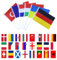 Lolileo 24PCS 2024 Flaggen der Welt Fahnen, Rechteckige Flaggen von 24 verschiedenen Ländern, 24 Familie Garten Bar Party Decorator Waving Flag